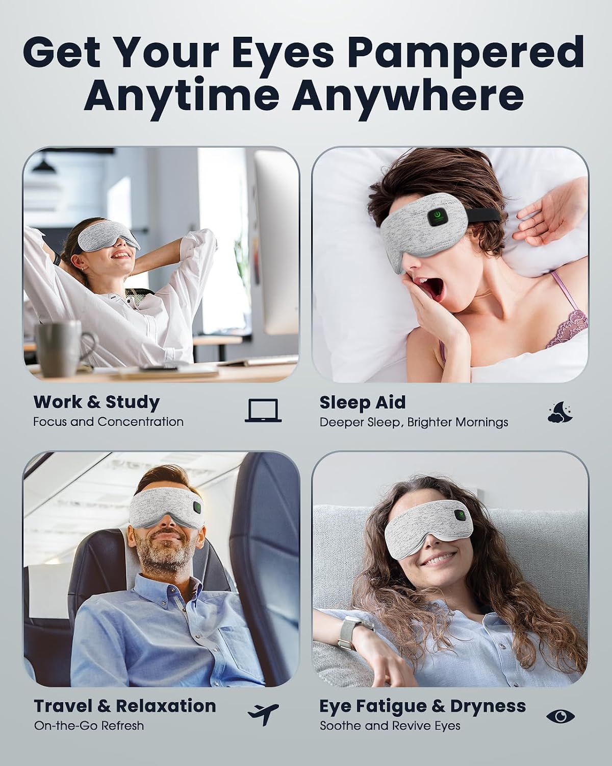 Cozy Cordless Heated Eye Mask
